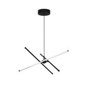 LED-Pendellampe Sandy, Länge 60 cm, schwarz, Metall