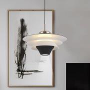 LED-Pendellampe Manley, schwarz/weiß, Ø 22 cm, Metall