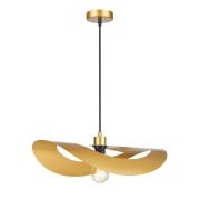 Pendellampe Mas, goldfarben, Ø 50 cm, Metall