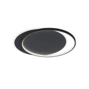 LED-Deckenlampe Evelyn, schwarz, Länge 55 cm, Metall