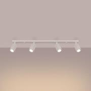 Deckenstrahler Karbon, beige, Länge 81 cm, Aluminium, 4-flg.