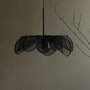 Hängeleuchte Styrka, Ø 63cm, schwarz/rauchgrau, Bananenfaser