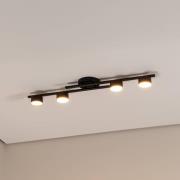 Deckenlampe Fragment, schwarz, Länge 86 cm, Metall, 4-flg.
