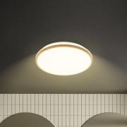 LED-Deckenleuchte Acorus, Ø 33 cm, weiß/holzfarben, IP44