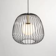 Hängeleuchte Bell M, Ø 33 cm, 1-flammig, schwarz/gold/weiß