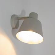 Wandleuchte Dunka, taupe,1-flammig, Stahl, E27, Höhe 17 cm
