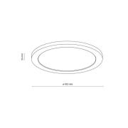 LED-Panel Aqua, nussbaum, Ø 42,5 cm, 36 W