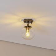 Deckenlampe Atmaca 10215, goldfarben antik, Glas klar Ø 15cm