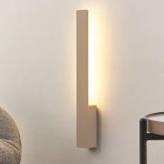 Arcchio LED-Wandleuchte Ivano, beige, 43 cm hoch, Metall