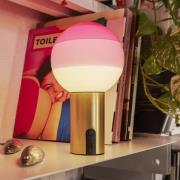 MARSET Akku-Tischlampe Dipping Light, rosa/messing