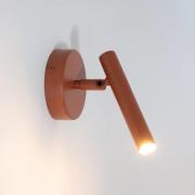 Wandleuchte Sopel, ziegelrot, 1-flammig, Stahl, Höhe 15 cm