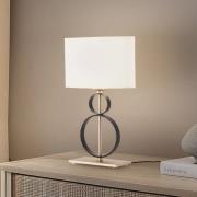 Tischleuchte Priam, schwarz/gold, Stahl, Höhe 42 cm