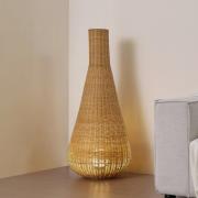 Lucande Stehleuchte Takeo, Rattan, Höhe 115 cm, E27
