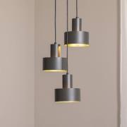 Hängeleuchte Rif 3, olivgrün, rund, 3-flammig, Ø 33 cm