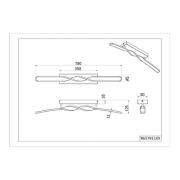 LED-Deckenleuchte Ginko, weiß matt, Metall, Länge 79 cm