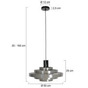 Hängeleuchte Halo Cirque, grau, Metall, Ø 50 cm, E27