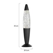 Tischlampe Volcan 4187, schwarz, Glittereffekt, E14