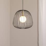 Hängeleuchte Bell M, Ø 33 cm, 1-flammig, schwarz/gold/weiß