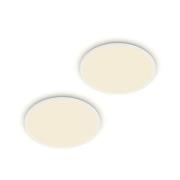 Philips LED-Deckenlampe SuperSlim 2er-Set IP44 Ø 25cm 4.000K