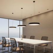 Arcchio LED-Pendellampe Vanida, schwarz, Ø 60 cm, up/down