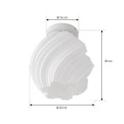 Lindby Deckenleuchte Nuvia, Höhe 32 cm, weiß, gedreht