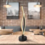 LED-Tischlampe Geronimo, Höhe 47 cm, schwarz/Holzoptik