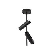Deckenspot Leda 2, olivgrün, 2-flammig, Stahl, Höhe 55 cm