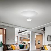 LED-Deckenlampe Yuko, weiß, Metall, 23 cm hoch, dimmbar
