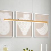 LED-Pendellampe Shine-Wood, Länge 105 cm,, Eiche/schwarz CCT