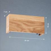 LED-Wandlampe Shine-Wood,  Breite 21 cm, Eiche/schwarz, Holz