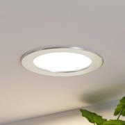 Prios LED-Einbaulampe Cadance, silber, 17 cm, CCT, IP44