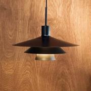 Dyberg Larsen Pendellampe Kay, Ø 40 cm, schwarz, Metall