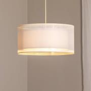 Hängeleuchte Duo Den Light, creme, Ø 50 cm, Leinen, PVC