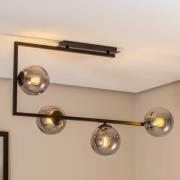 Deckenleuchte Soma, grafit/schwarz, Glas, E14