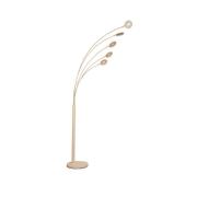 LED-Stehleuchte Dent, sandfarben Höhe 225 cm, CCT, 5-flg.