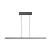 LED-Pendellampe Torvi, sandgrau/rauchgrau, Länge 115 cm, CCT