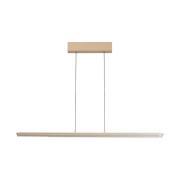 LED-Pendellampe Torvi, sandfarben/weiß, Länge 115 cm, CCT