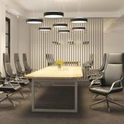 Arcchio LED-Pendellampe Vanida, schwarz, Ø 40 cm, up/down