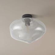 Lindby Deckenleuchte Lelia, rauchgrau, Glas, Ø 35 cm