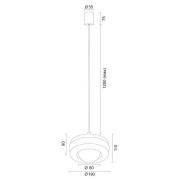 Hängeleuchte Tina, terracotta/opal, Glas, Ø 19 cm