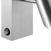 LED-Wandstrahler Risell, Breite 9 cm, aluminiumfarben Metall