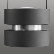 LED-Hängelampe Glow-Sphere, Länge 112 cm, schwarz, Metall