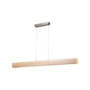 LED-Hängelampe Monterra, Länge 100 cm, hellbraun, Holz