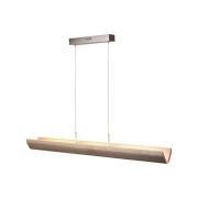 LED-Hängelampe Monterra, Länge 132 cm, braun, Holz