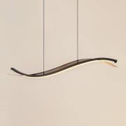 Lucande LED-Hängeleuchte Alevia, schwarz/gold, CCT
