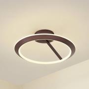 Lucande LED-Deckenleuchte Eldra, kaffeebraun, Ø 55 cm, CCT