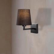 Wandleuchte Profil, schwarz, Metall/ Stoff, Höhe 30 cm