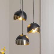 Hängeleuchte Berceste 252-S2 schwarz/gold Metall 3-flg. rund