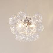Lucande Hängeleuchte Diborah, klar, Ø 43 cm, Glas, G9