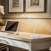 Lindby Tischleuchte Jyla, weiß, Linse, 3000K, GX53, Eisen